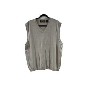 VTG Cortina Italia Men's sweater vest - Size L - Beige - Made in Korea